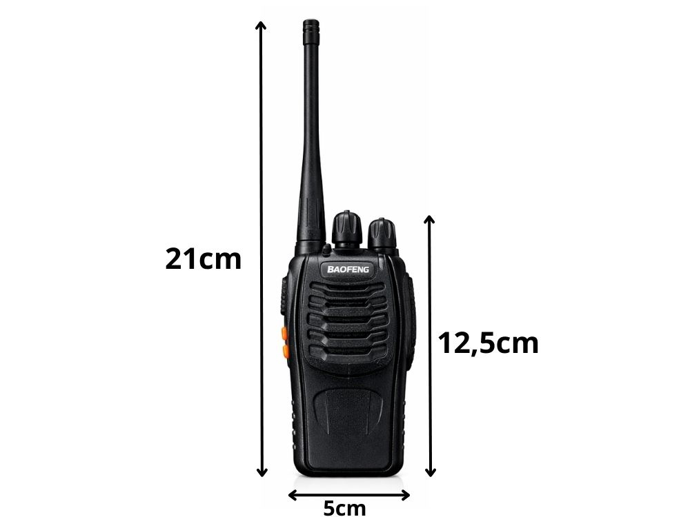 Комплект раций Baofeng BF-888S радиус 8 км 1500 мАч, черный