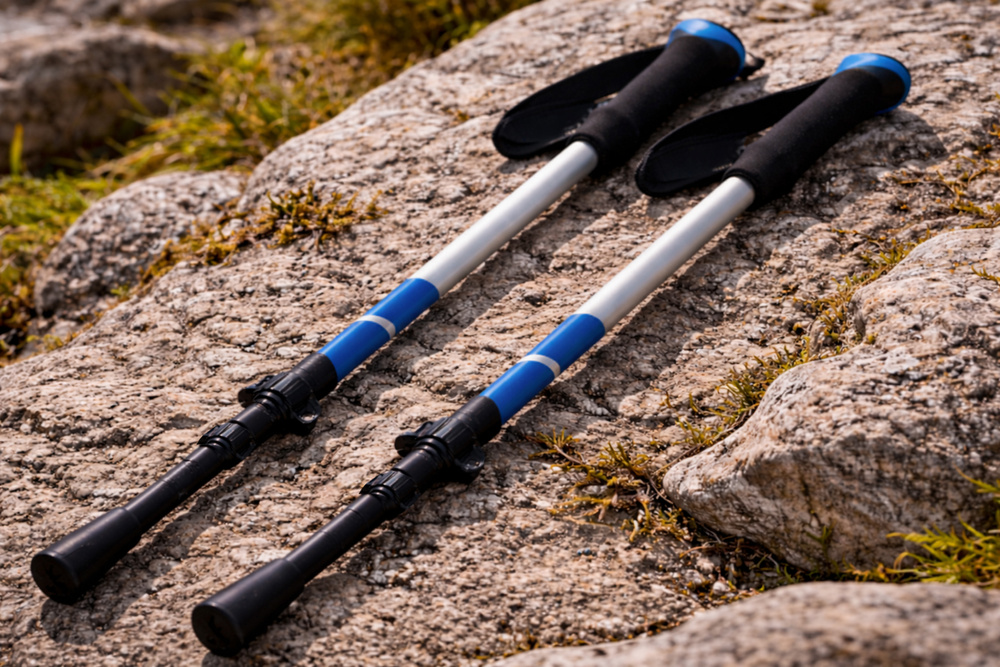 Nordic Walking and Trekking Poles Verk Group with Cover, Silver
