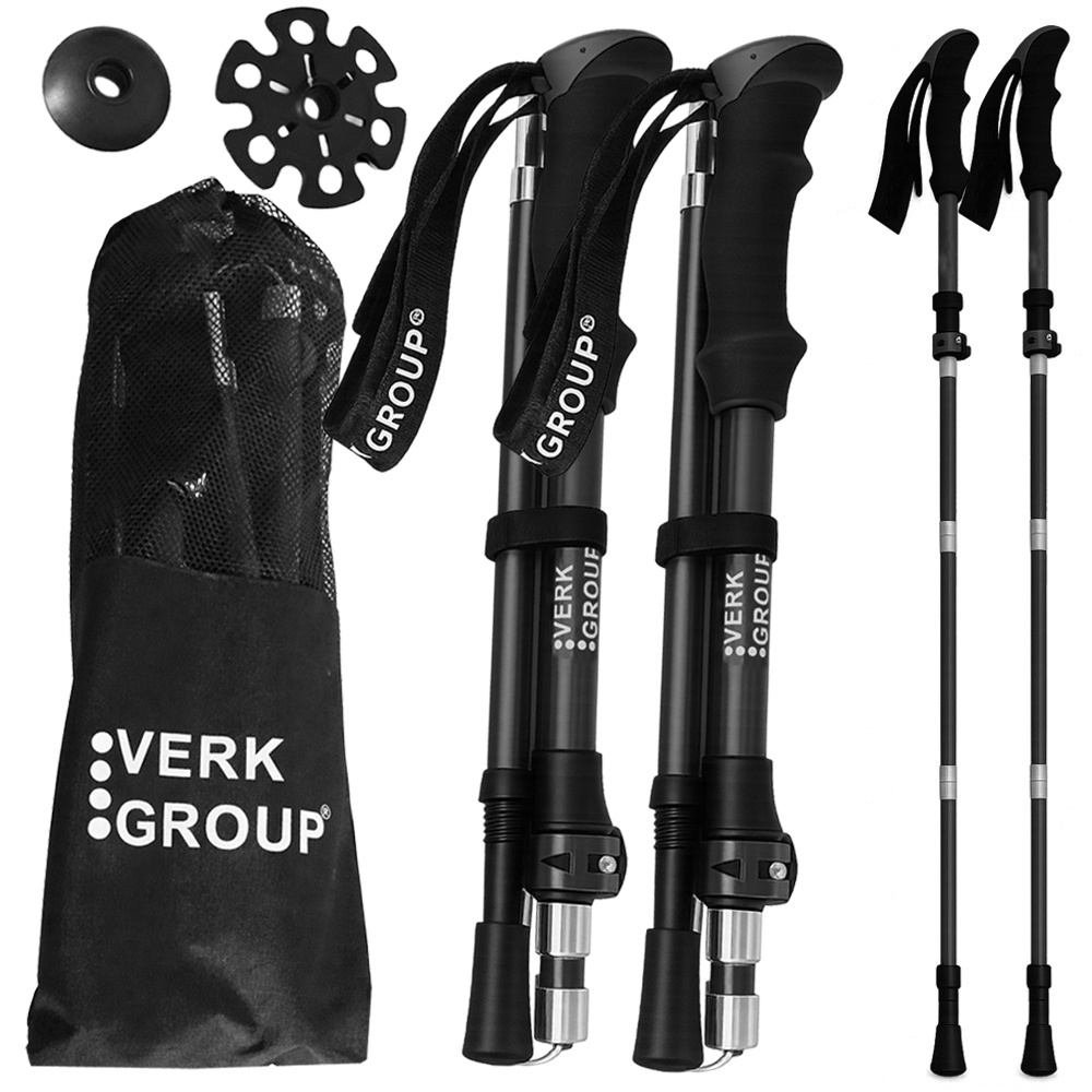 Trekking and Nordic Walking Poles Verk Group with Cover, Black