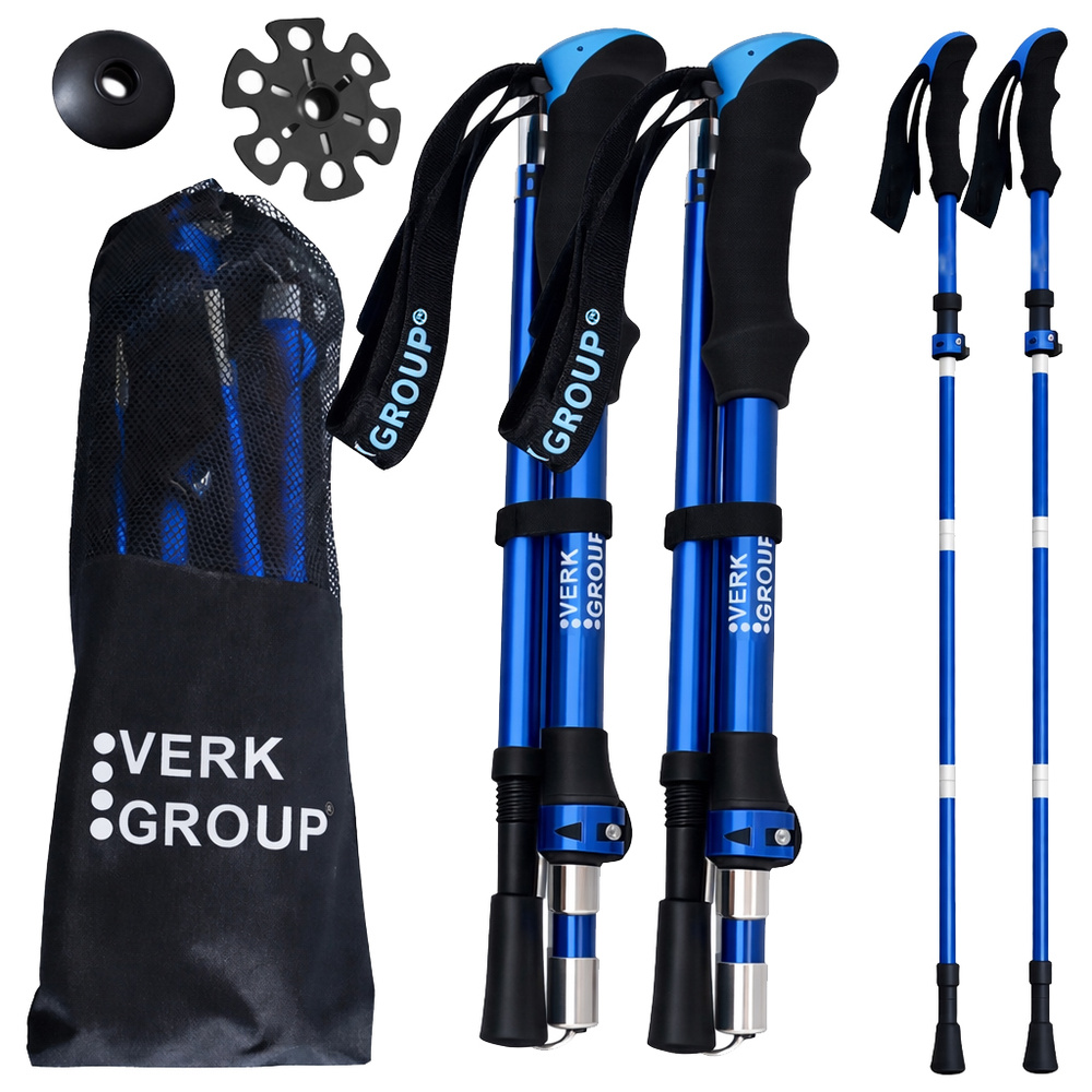 Folding Nordic Walking and Trekking Poles Verk Group, Blue