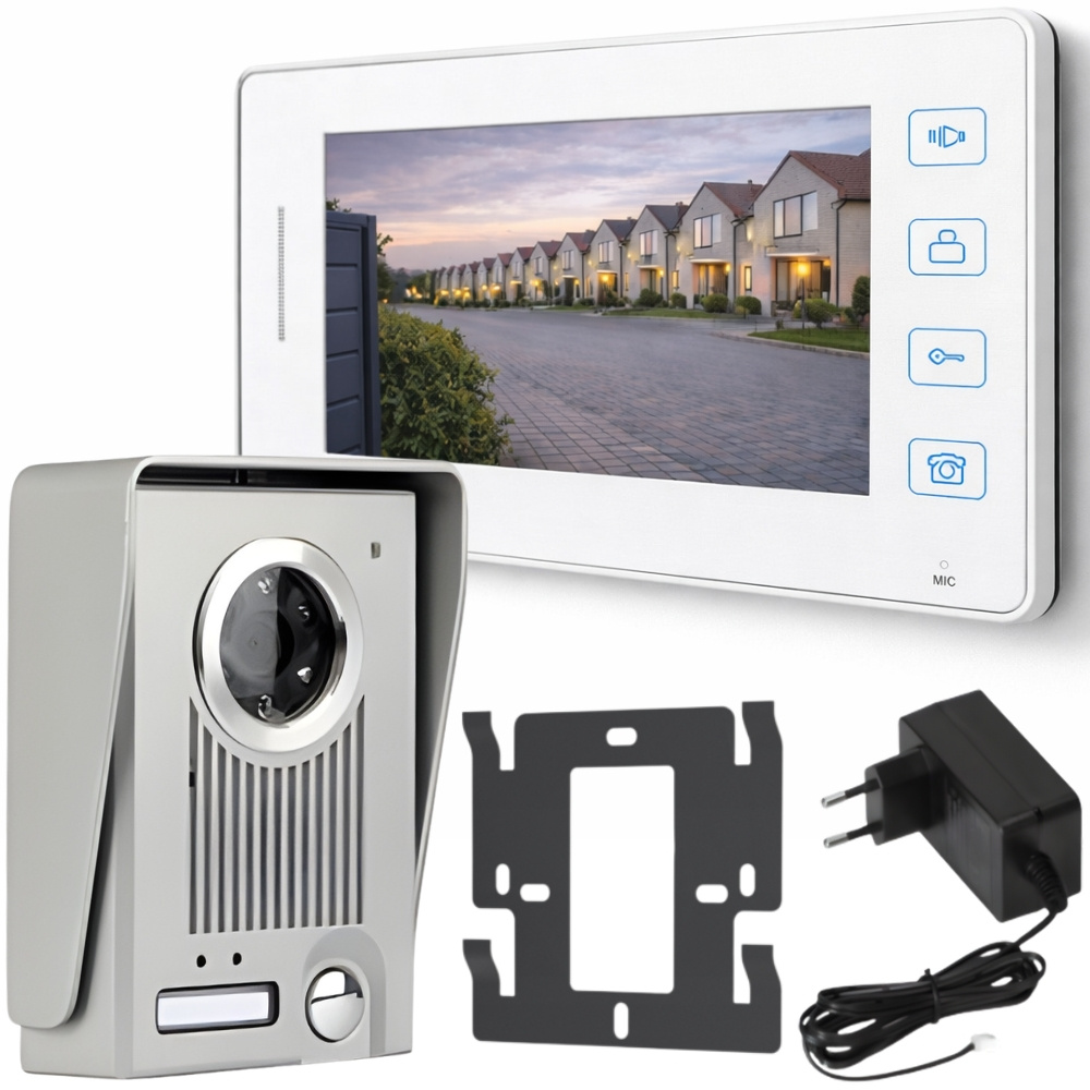 Wired Video Intercom System with LCD Monitor and Night Vision