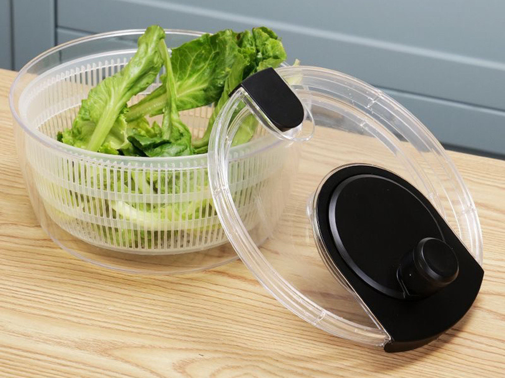 Salad Spinner and Vegetable Dryer 4L Capacity, Grey (1)