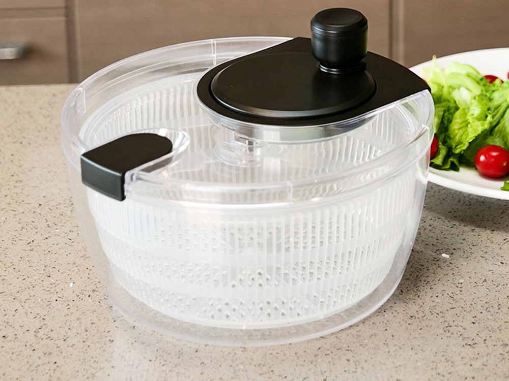 Salad Spinner and Vegetable Dryer 4L Capacity, Grey (3)