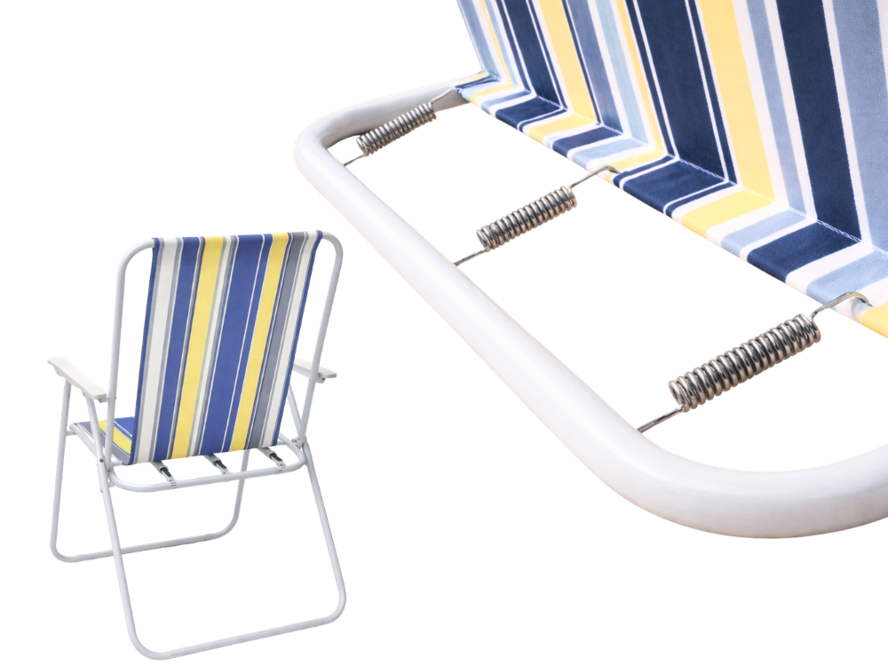 Folding Beach Chair Lightweight Camping Seat, Multicolored