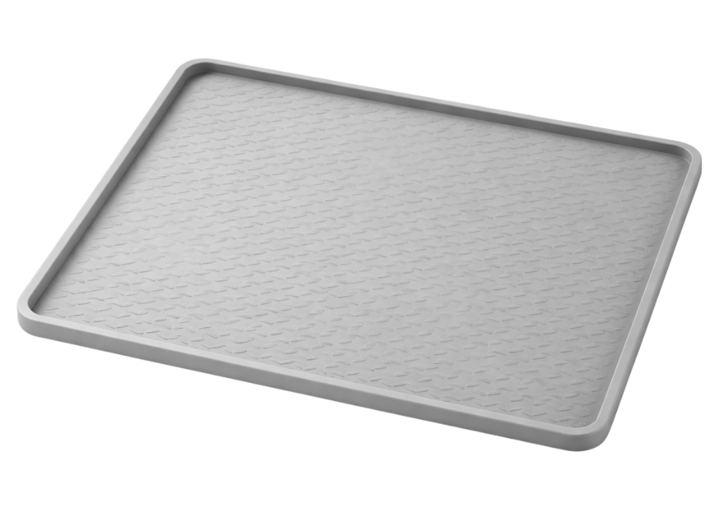 Anti-Slip Silicone Washing Machine Mat with Raised Edge 59x49 cm, Grey