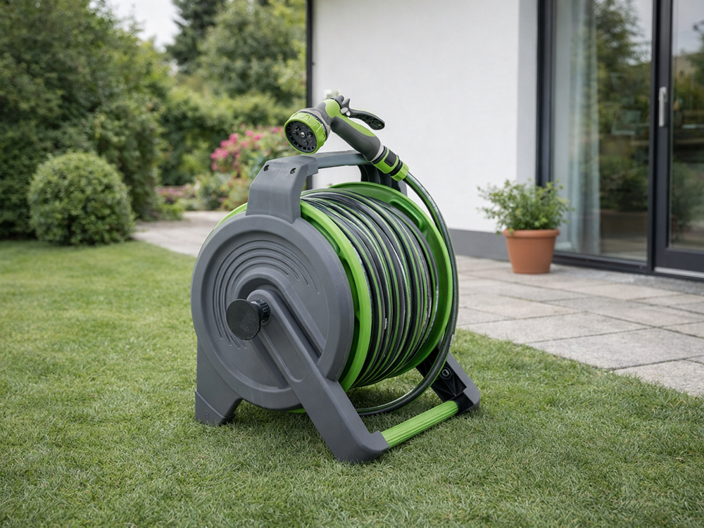 Garden Hose on Reel 40m 4-Layer Reinforced DIVO