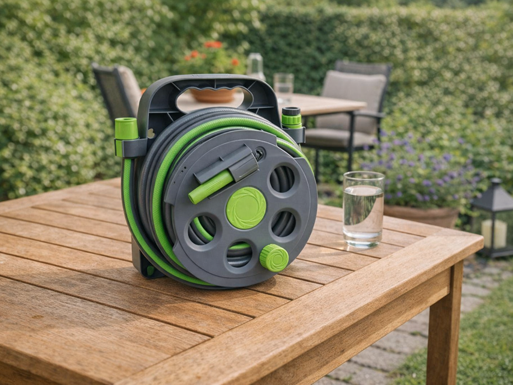 Wall Mounted Garden Hose Reel 15m 1/2 Inch Multi-Layer DIVO