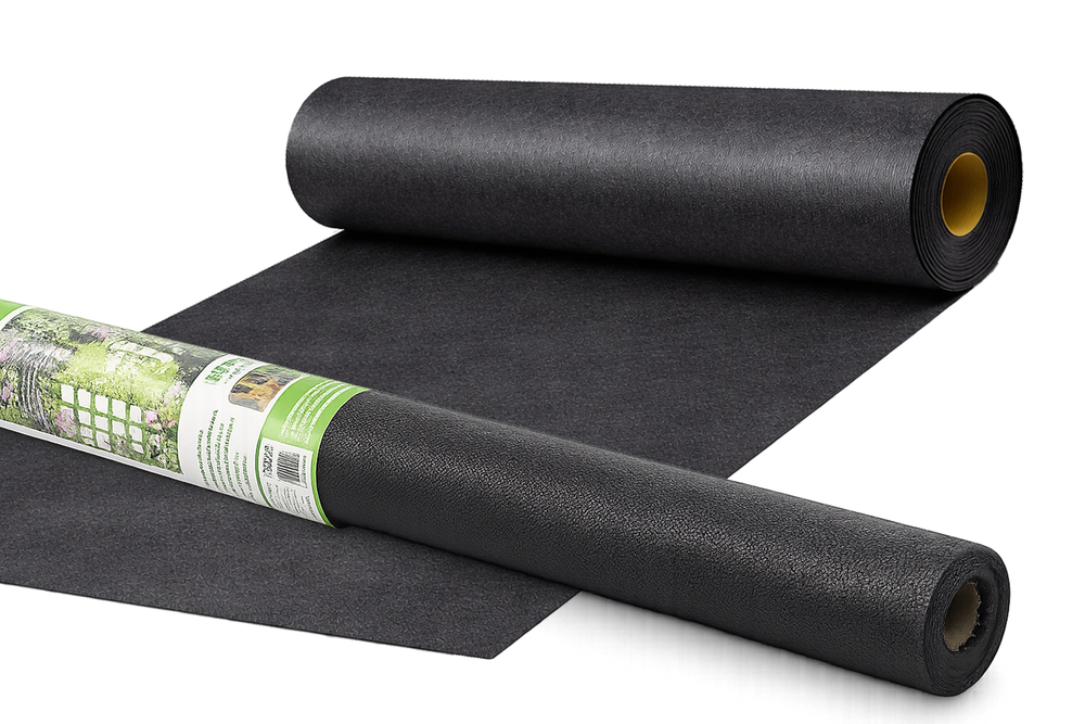 Heavy Duty Weed Control Fabric DIVO 50g 1x10m Landscape Mat, black