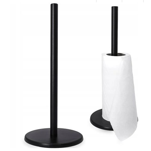 Freestanding Metal Paper Towel Holder for Kitchen, Black