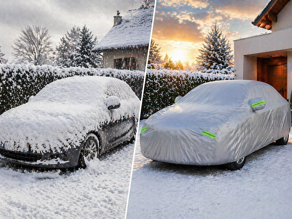 Waterproof Car Cover XXL with Mirror Pockets All Weather, Silver