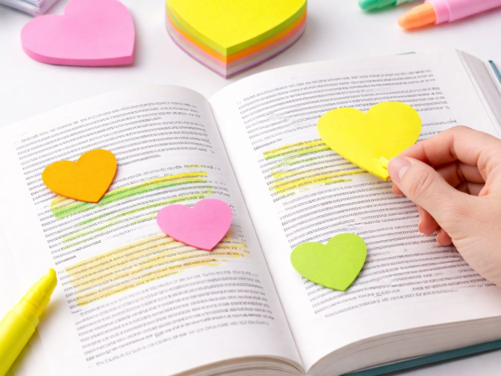 Heart-Shaped Sticky Notes Memo Pad 100 Pcs, mixed colors