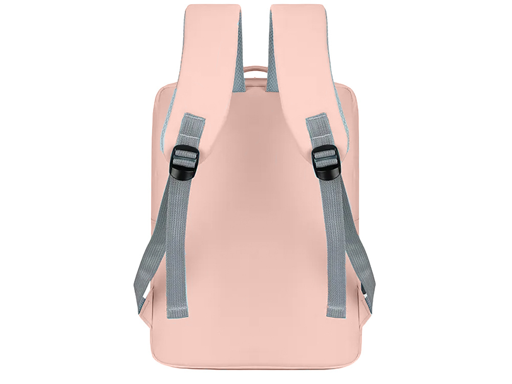 Large City School Backpack with USB Port 18-20L Laptop Bag, Pink