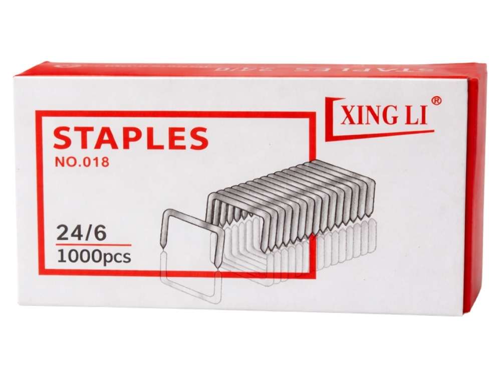 Office Staples 24/6 Standard 1000 Pieces Metal, Silver