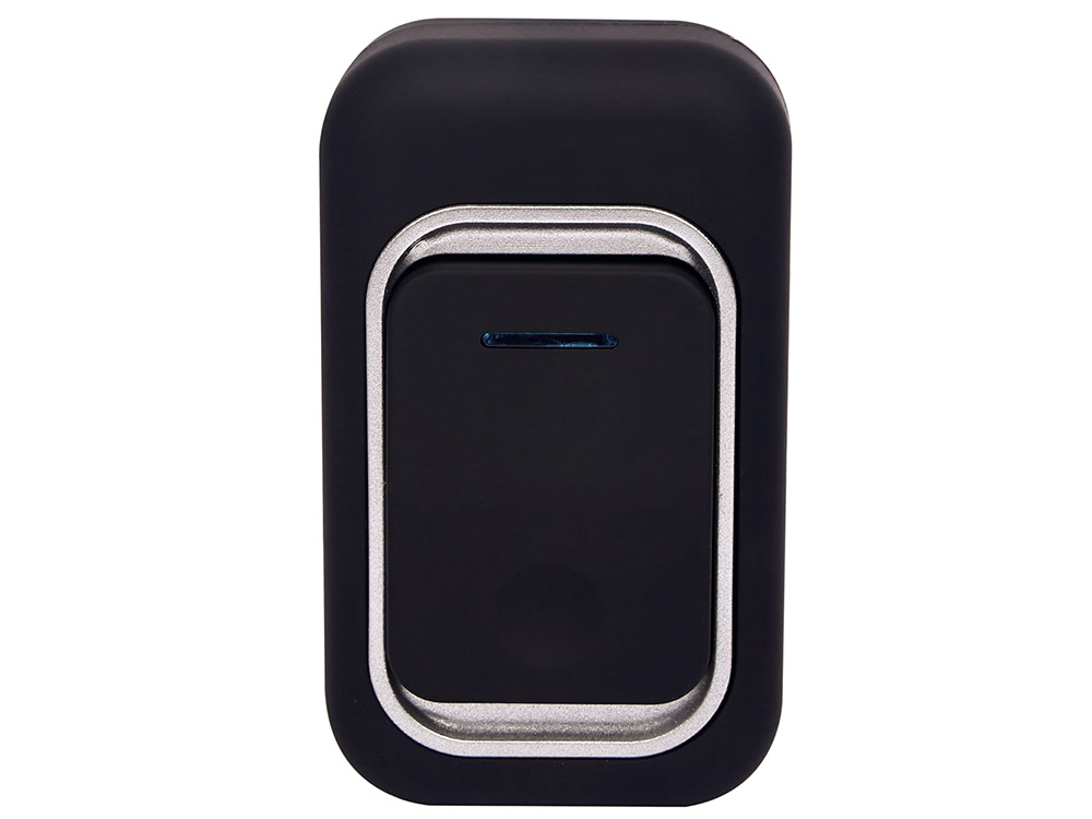 Wireless Doorbell with 2 Push Buttons, 300m Range, Waterproof, Black