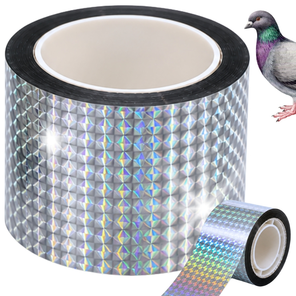 Reflective Bird Repellent Tape 5cm x 110m, Silver