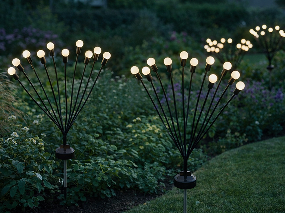 Garden Solar Lights Balls, 2 pcs, 10 LED, 70 cm