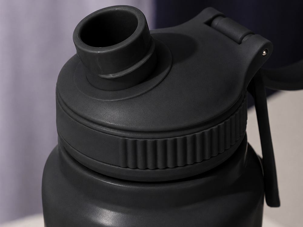 Thermos / Thermal Flask with Handle, 700ml, Black