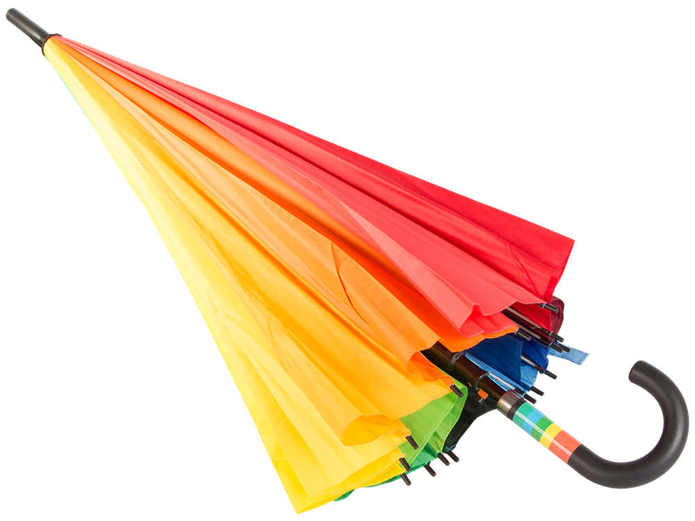 Large Automatic Rainbow Umbrella, 115 cm