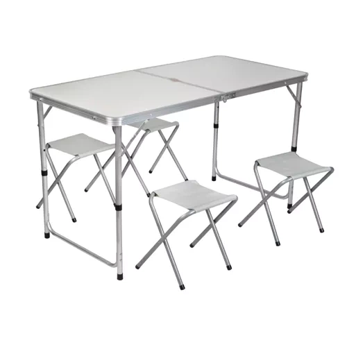 Trizand Camping Set: Folding Table and 4 Chairs