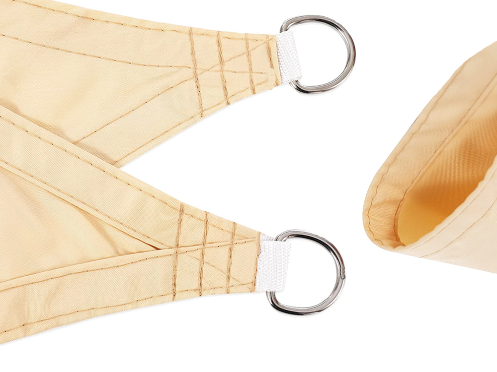 Waterproof Sun Shade Sail - Triangle 3x3x3m, Cream