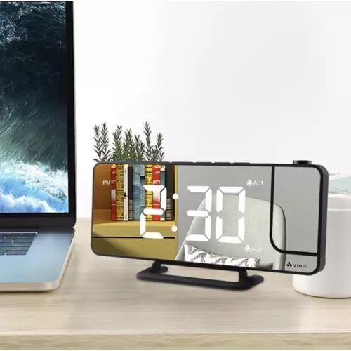 LED Alarm Clock with Time Projection Izoxis 19576