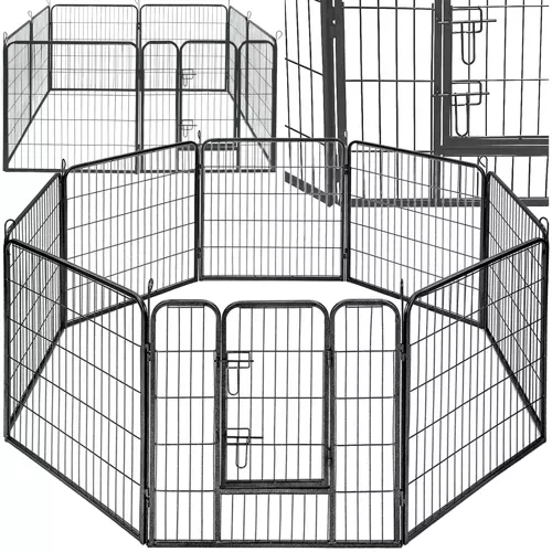 Heavy-Duty Modular Pet Playpen 8 Panels 80x80cm Malatec 23769