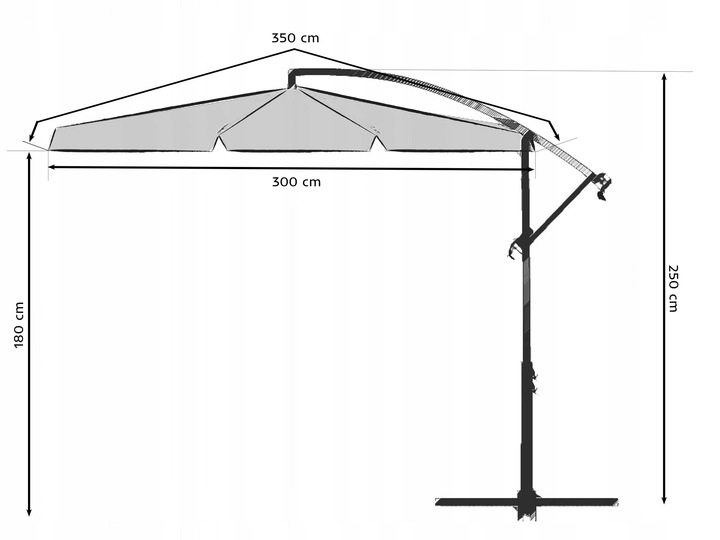Salokāms Dārza Saulessargs Lietussargs 8 segmenti 350cm, Tumši zils | Folding Garden Umbrella (0)