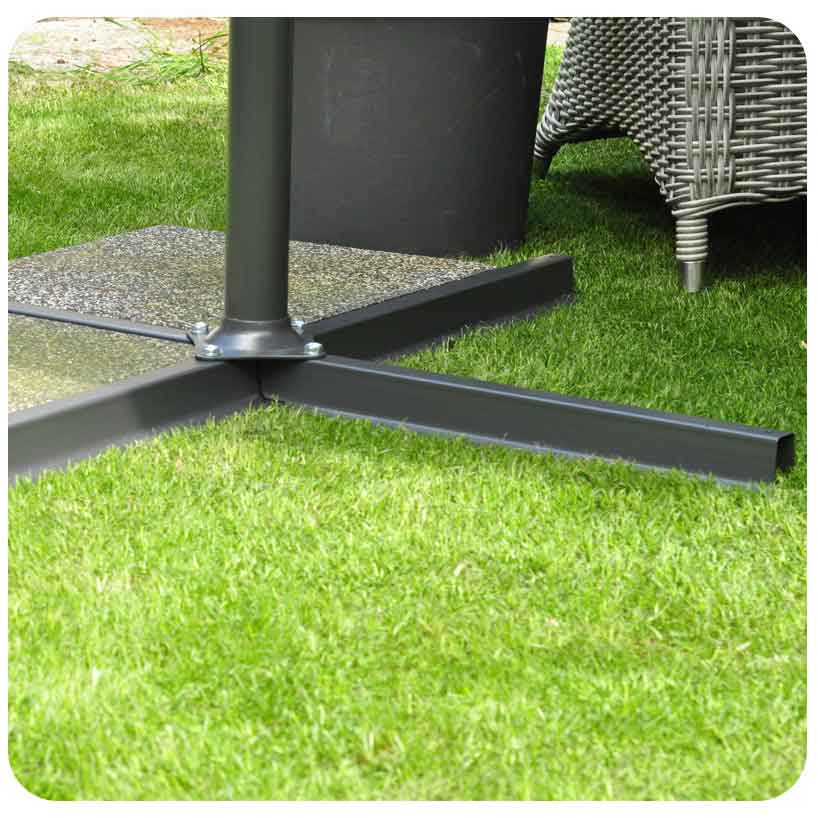 Salokāms Dārza Saulessargs Lietussargs 8 segmenti 350cm, Tumši zils | Folding Garden Umbrella (7)