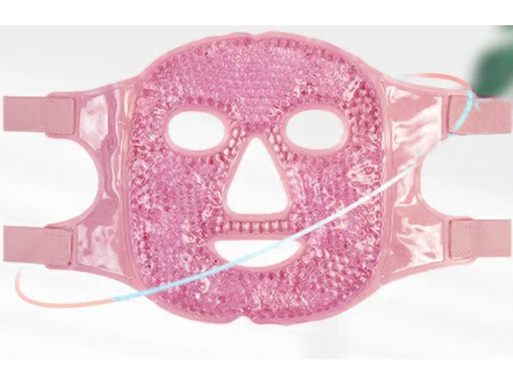 Cooling Gel Face Mask Relaxing Face Compress, Pink
