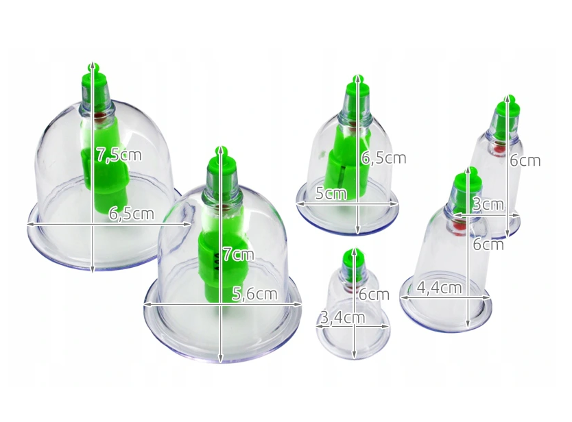 Acupuncture Vacuum Massage Bubbles Jars Cans, 12 pcs
