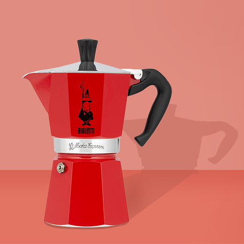 \'\'Bialetti Moka Express\'\' Espresso Kafijas Vārāmā Kanna, 1 Tasei, Sarkana| Moka Pot Coffee Maker
