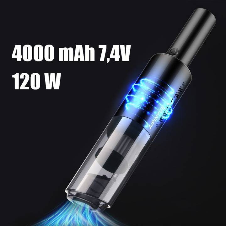 Auto Mājas Ofisa Bezvadu Putekļu Sūcējs ar Uzgaļiem, 120W | Wireless Cordless Office Home Car Vacuum Cleaner (1)