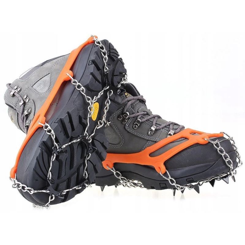 Pretslīdēšanas radzes ziemas apaviem / Pretslīdes apavu uzlikas ar glabāšanas somu, Izmērs 39-45 | Ice Snow...