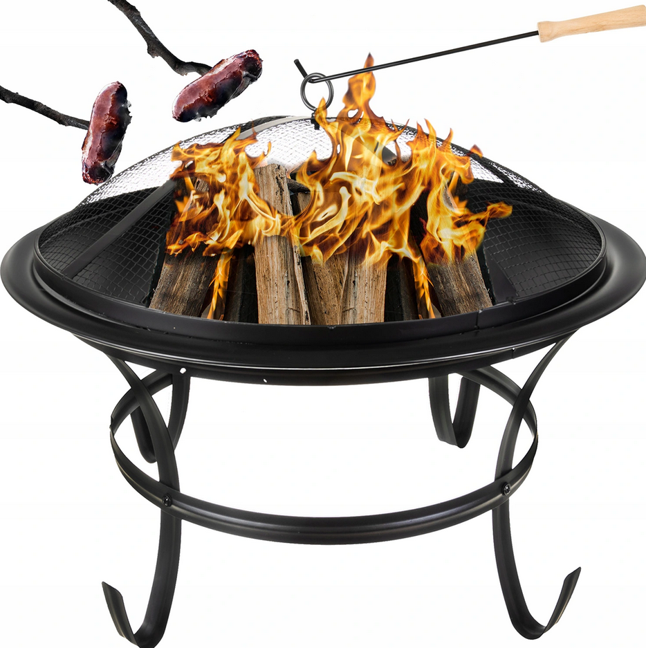 Kaminer G11825 Garden Grill - Fire Pit with Cover, 56 cm