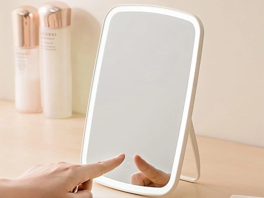 Kosmētisks galda spogulis ar LED apgaismojumu un USB uzlādi | LED Light Table Makeup Mirror