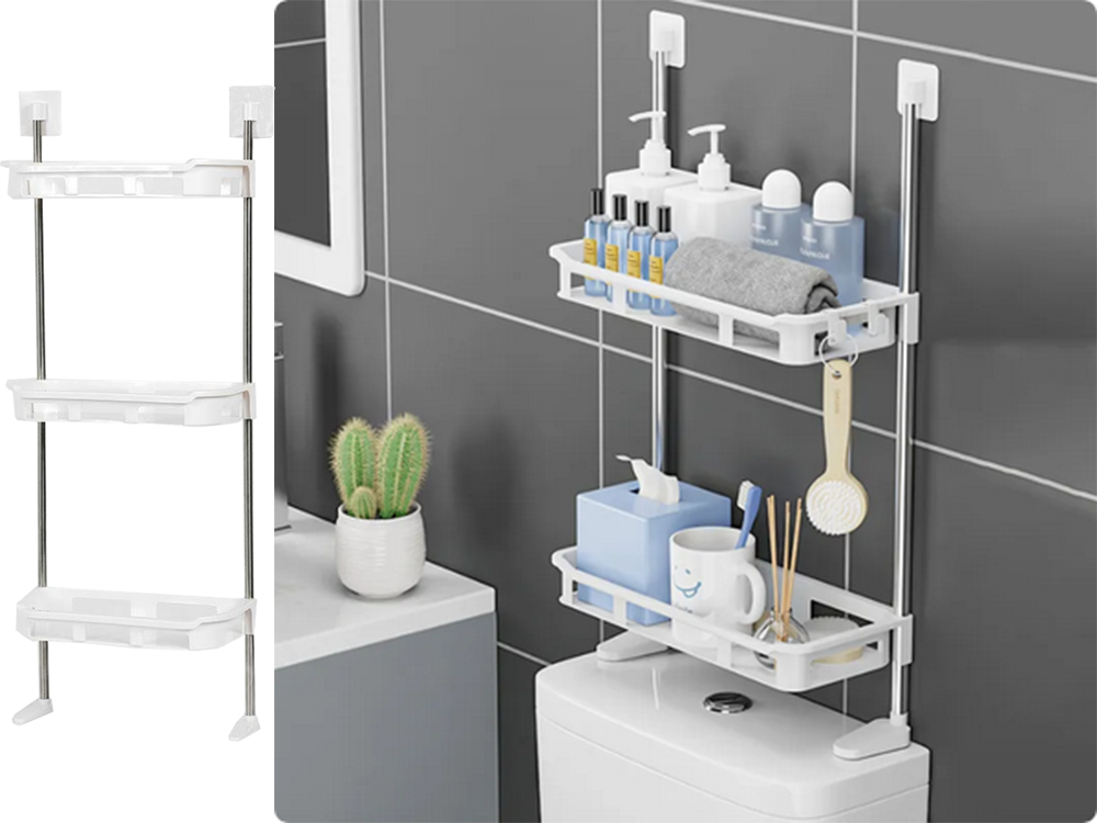 3-Tier Bathroom Shelf, Over the Toilet Storage Rack