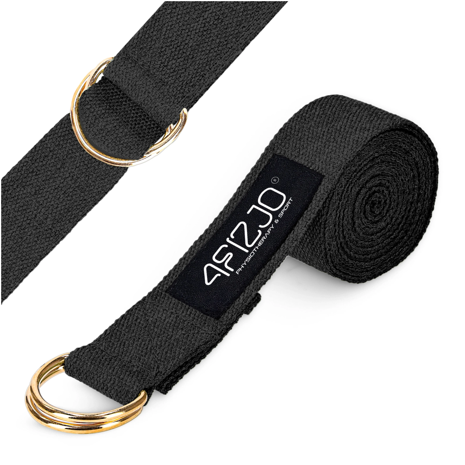 4Fizjo Yoga Strap, 300 cm, Black
