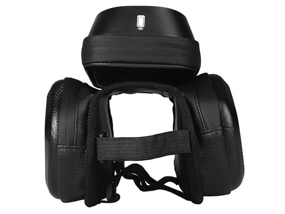 Waterproof Bike Frame Bag with Phone Case up to 7\", Black