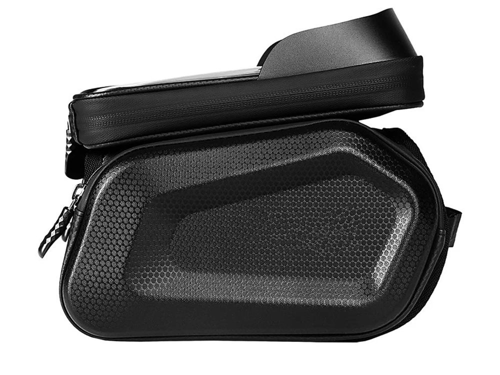 Waterproof Bike Frame Bag with Phone Case up to 7\", Black