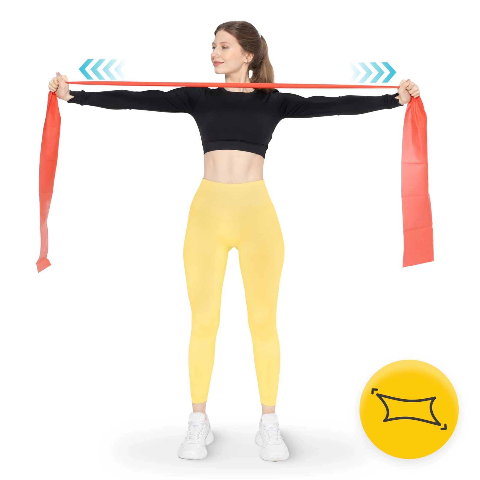4Fizjo FLAT BAND Rehabilitation Band 2-4 kg, Red
