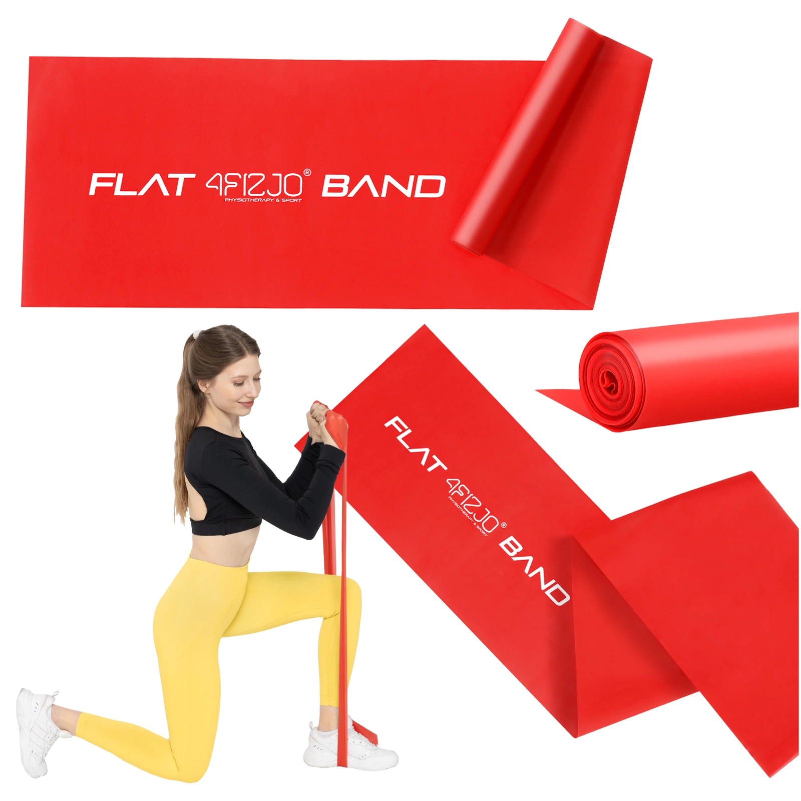 4Fizjo FLAT BAND Rehabilitation Band 2-4 kg, Red
