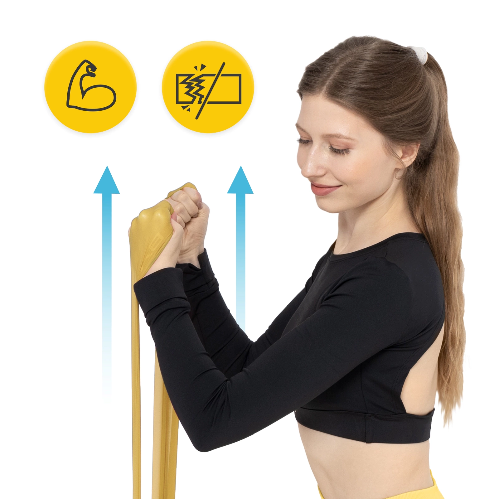 4Fizjo Flat Band Rehabilitation Band 25-35 kg, 2 m, Gold