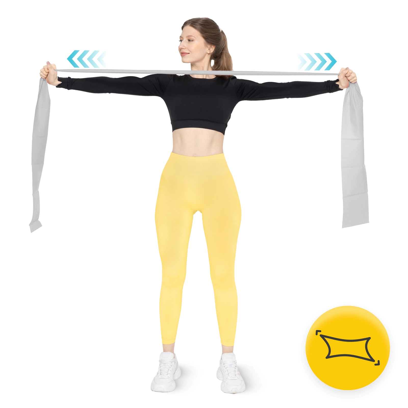 4Fizjo Flat Band Rehabilitation Resistance Band, 15-25 kg, Silver