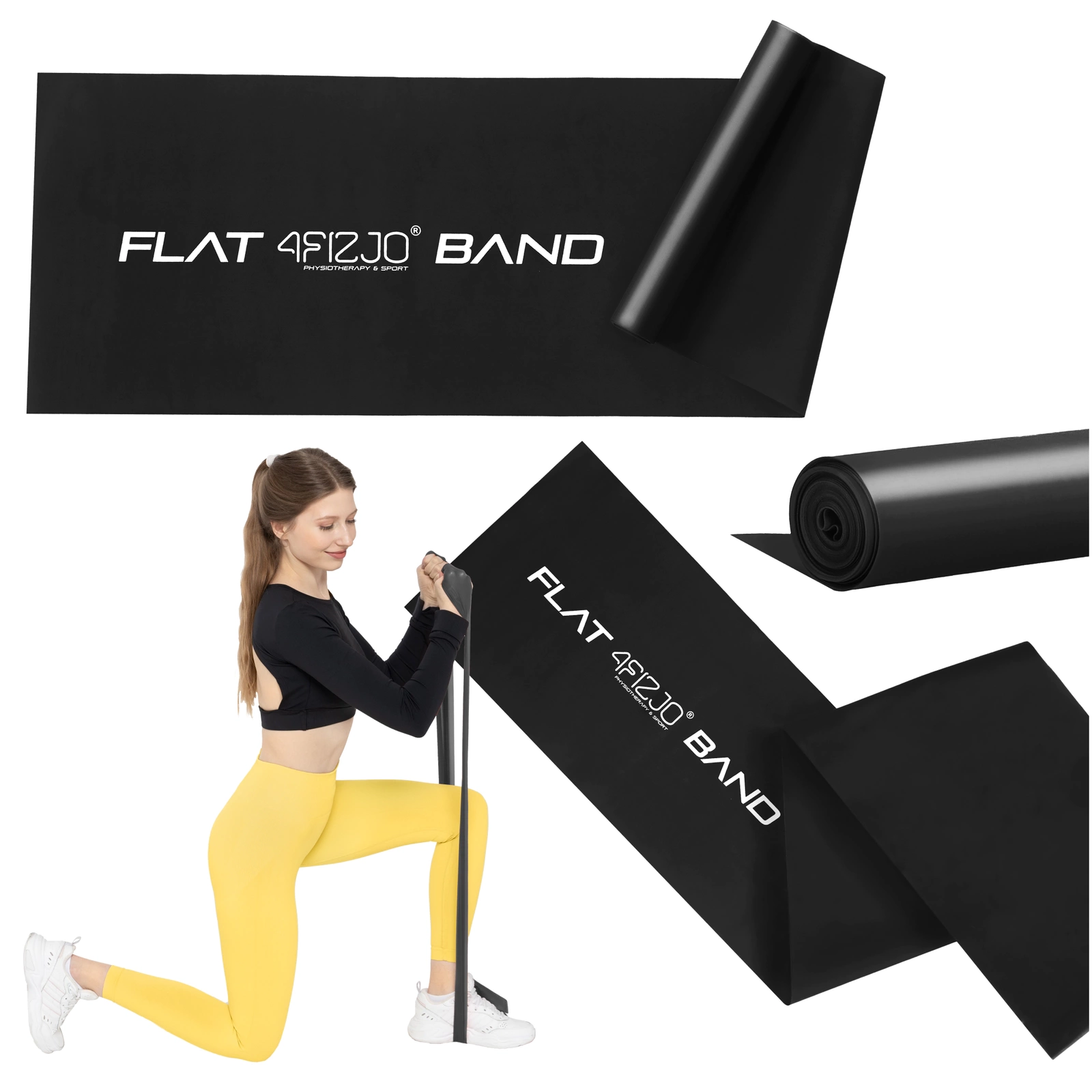 4Fizjo Flat Band Rehabilitation Band 12-15 kg, Black