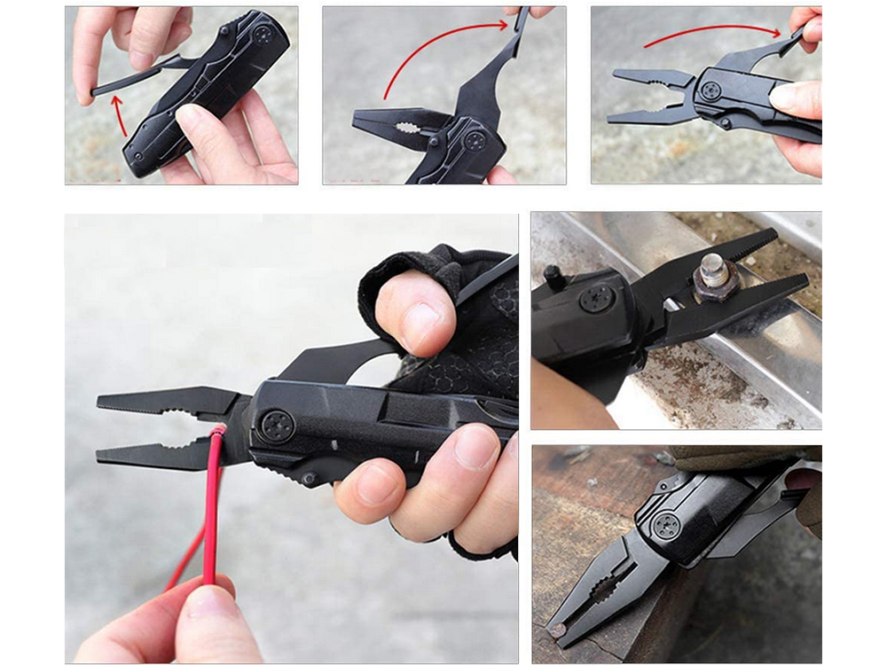 Multifunctional Foldable Tool Tourism Picnic Pocket Knife Pliers, 21in1