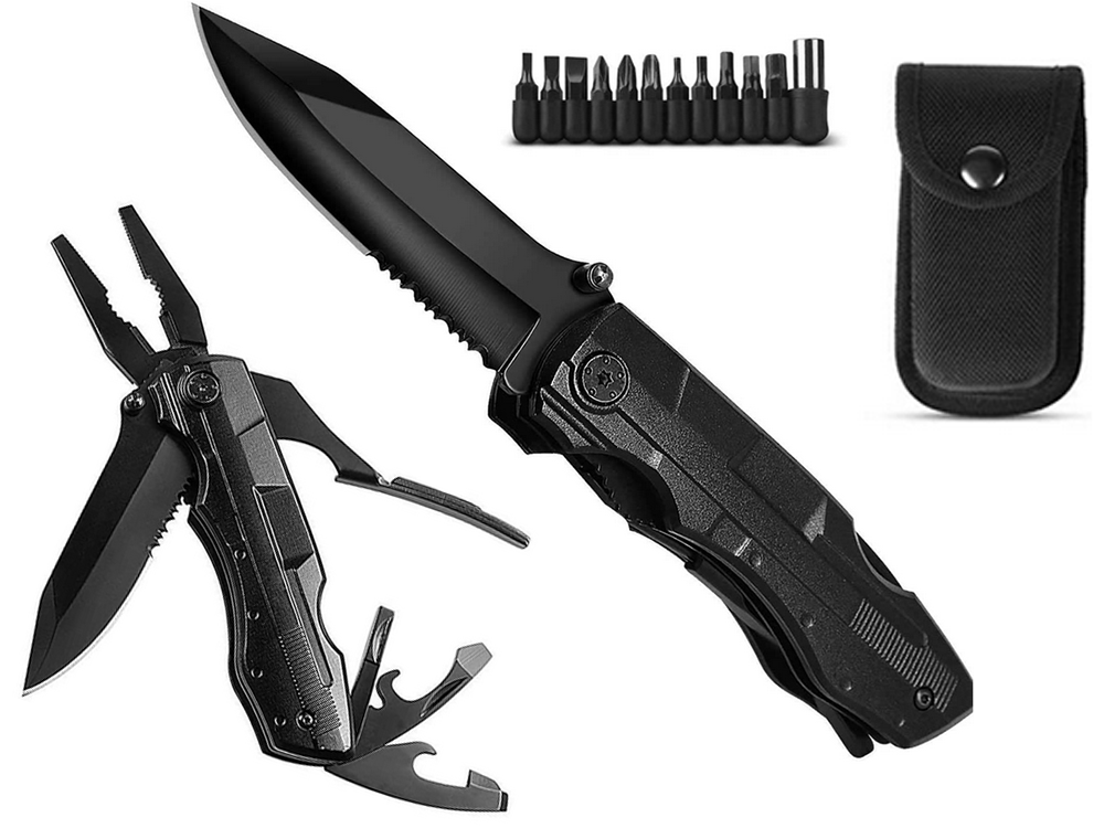 Multifunctional Foldable Tool Tourism Picnic Pocket Knife Pliers, 21in1