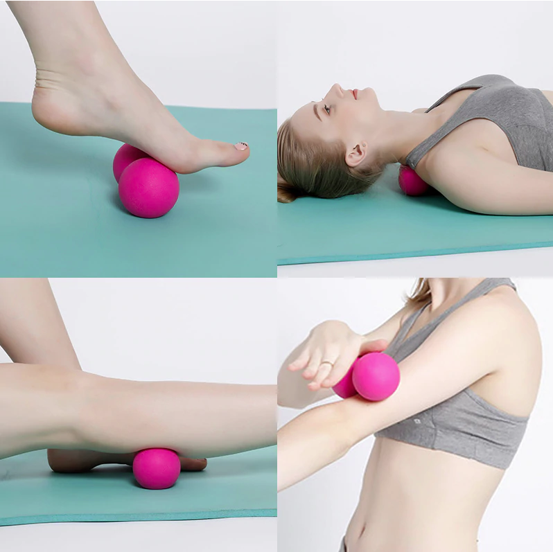 4Fizjo Double Lacrosse Ball Massage Ball, Black