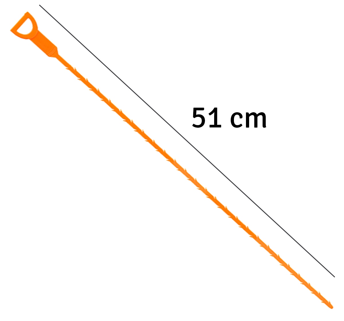 Drain Cleaning Tool Hair Catcher 51cm Orange