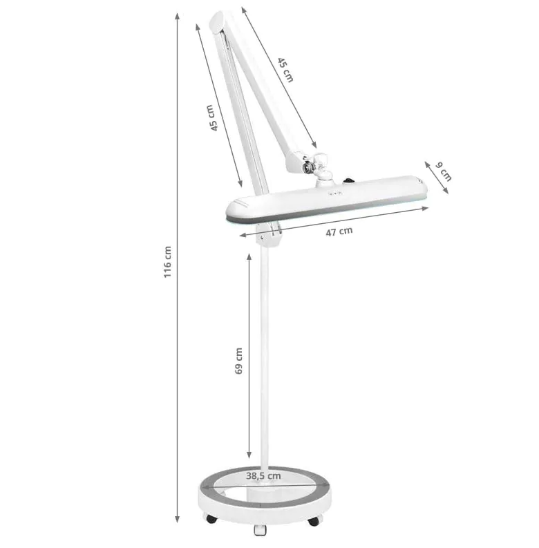 Косметологическая LED лампа Elegante 801-L с креплением, белая | Cosmetology lamp