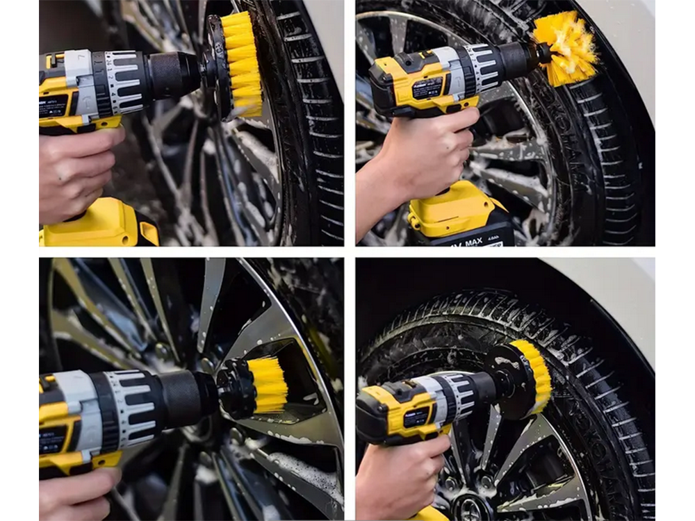 23-Piece Polishing and Cleaning Sponge and Brush Set for Drill